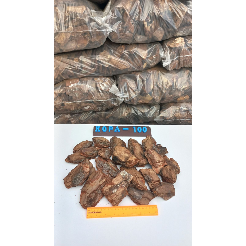 Кора соснова “Велика“ фракція від 6 - 13 см, (50 л.)